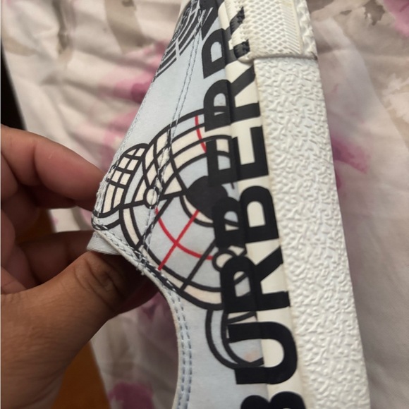 Burberry Light Blue Graphic Slip-On Shoes - Picture 2 of 5